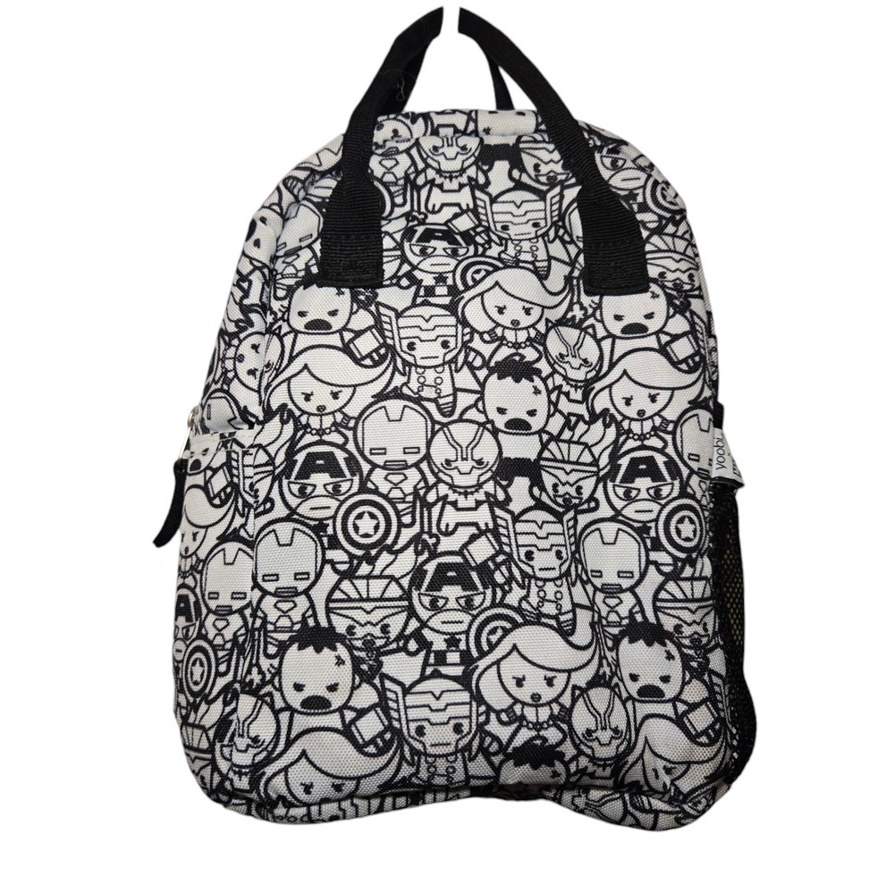 Yoobi Marvel Black White Superheroes Insulated Lunch Bag